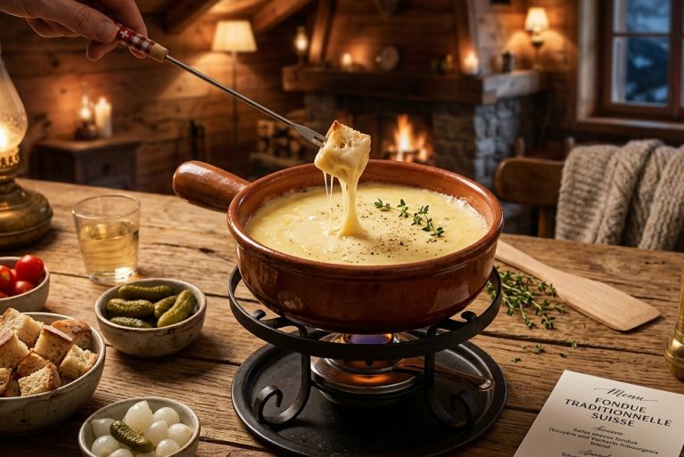 Fondue de Queso: el arte suizo de compartir